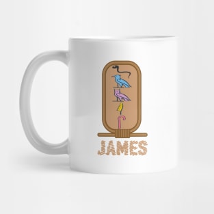 JAMES-American names in hieroglyphic letters-James, name in a Pharaonic Khartouch-Hieroglyphic pharaonic names Mug